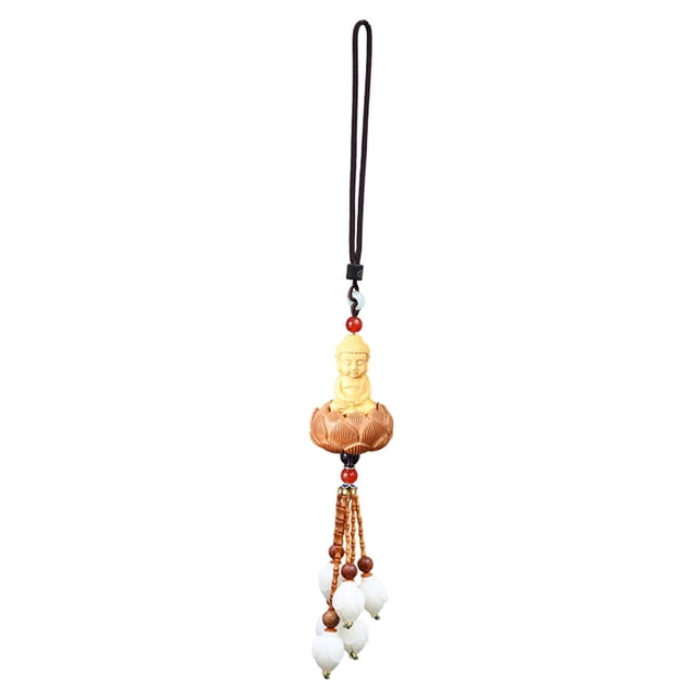 GUOOL Auto Interior Buddhist Statue on Lotus Pendant Accessory Hanging Charm Decor Tathagata