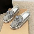 thumbnail image 4 of Tawop Tennis Shoes Womens Slip On Flat Loafer Silver Size 8.5, 4 of 9