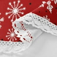 thumbnail image 3 of GZHJMY 60 Inch Round Tablecloth - Christmas Snowflakes Waterproof Spill-Proof Table Cloth with Lace Washable Decorative Fabric Table Cover for Dining Tables, Kitchen and Parties Home Decor, 3 of 7