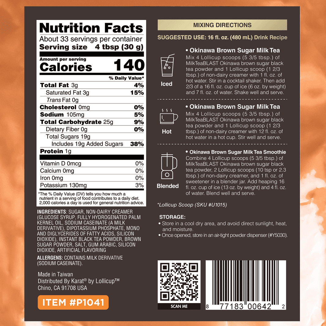 Tea Zone MilkTeaBLAST Okinawa Brown Sugar Powder (2.2 lbs)