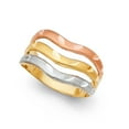 thumbnail image 1 of FB Jewels 14K White Yellow and Rose Three Color Gold Semanario Ring Size 7, 1 of 1