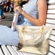 thumbnail image 2 of BRIGHTFUFU 1 bolso de mano de gran capacidad para mujer, bolso de hombro tipo shopper, bolso de mano de moda para el trabajo escolar, dorado, 2 of 7