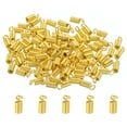 thumbnail image 1 of Unique Bargains Cord End Caps, 100Pcs 3x7mm Metal Spring Coil End Tips Crimp Terminators Caps Gold Tone, 1 of 5