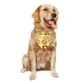 thumbnail image 4 of Dog Bandanas, Donut Print Yellow Adjustable Dog Scarf Triangle Bib Handkerchief Accessories for Small Medium Large Dogs, Cats, Pets, 4 of 6