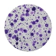 thumbnail image 4 of PIKWEEK Farmhouse Purple White Paint Drops Minimalistic Round Tablecloth White, 4 of 8