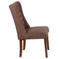 thumbnail image 2 of HERCULES Preston Series Black Leather Tufted Parsons Chair, 2 of 6