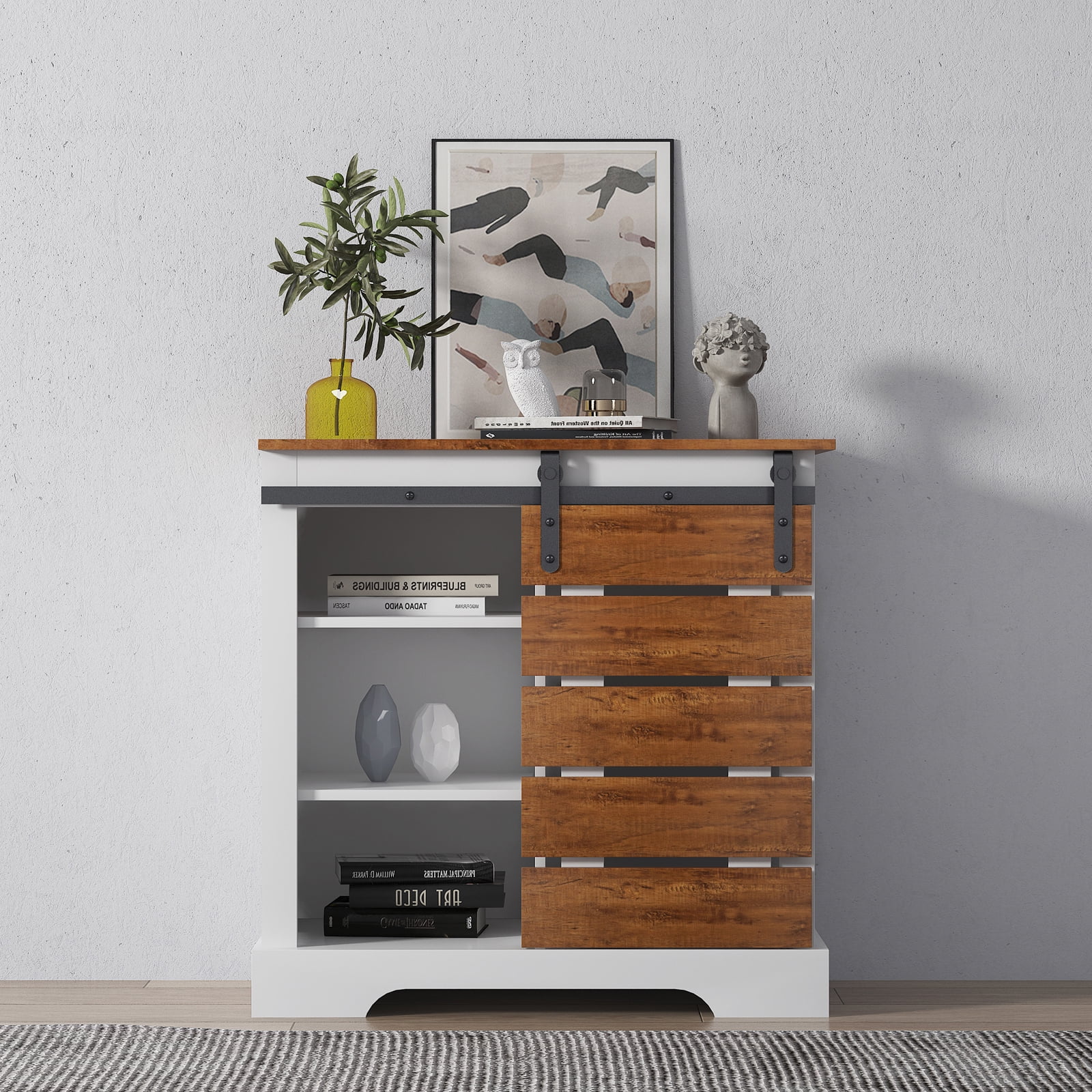 barn style buffet table