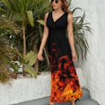thumbnail image 3 of Robe Sans Manches Flames Of Fury pour Femmes Robes de Soirée 2024, 3 of 5