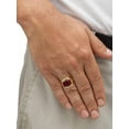 thumbnail image 3 of PalmBeach Jewelry Men's 7.61 TCW Cushion-Cut Created Red Ruby or Blue Sapphire and Diamond Ring Yellow Gold-Plated, 3 of 6