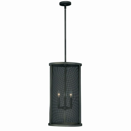 

Vaxcel Wicker Park 3 Light Black Industrial Candle Cylinder Pendant