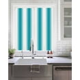 thumbnail image 2 of Window Privacy Film Aqua Ombre Stained Glass Window Film Decorative Sun Block Window Cover Farmhouse Stripes Modern Art Window Clings Static Adhesive Sticker for Bathroom 19.6"x39.3", 2 of 6