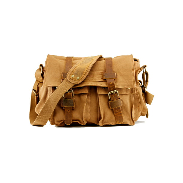 Canvas Messenger Bag - Weatherproof Laptop Bag - Saddleback Leather