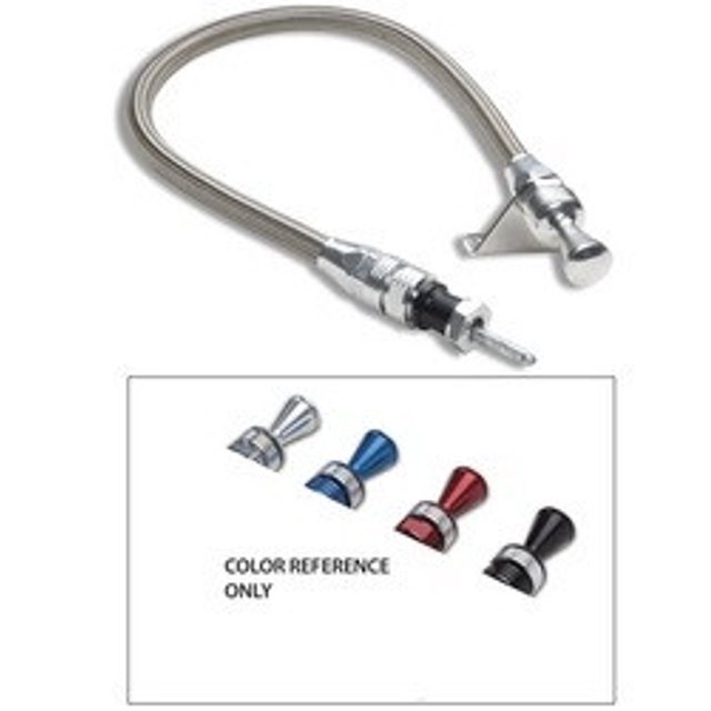 Lokar Performance Auto Trans Dipstick 1211144 Anchor-Tight Headlight Braid; For TH-350/400 Transmission; Firewall Mount; Brite; Locking