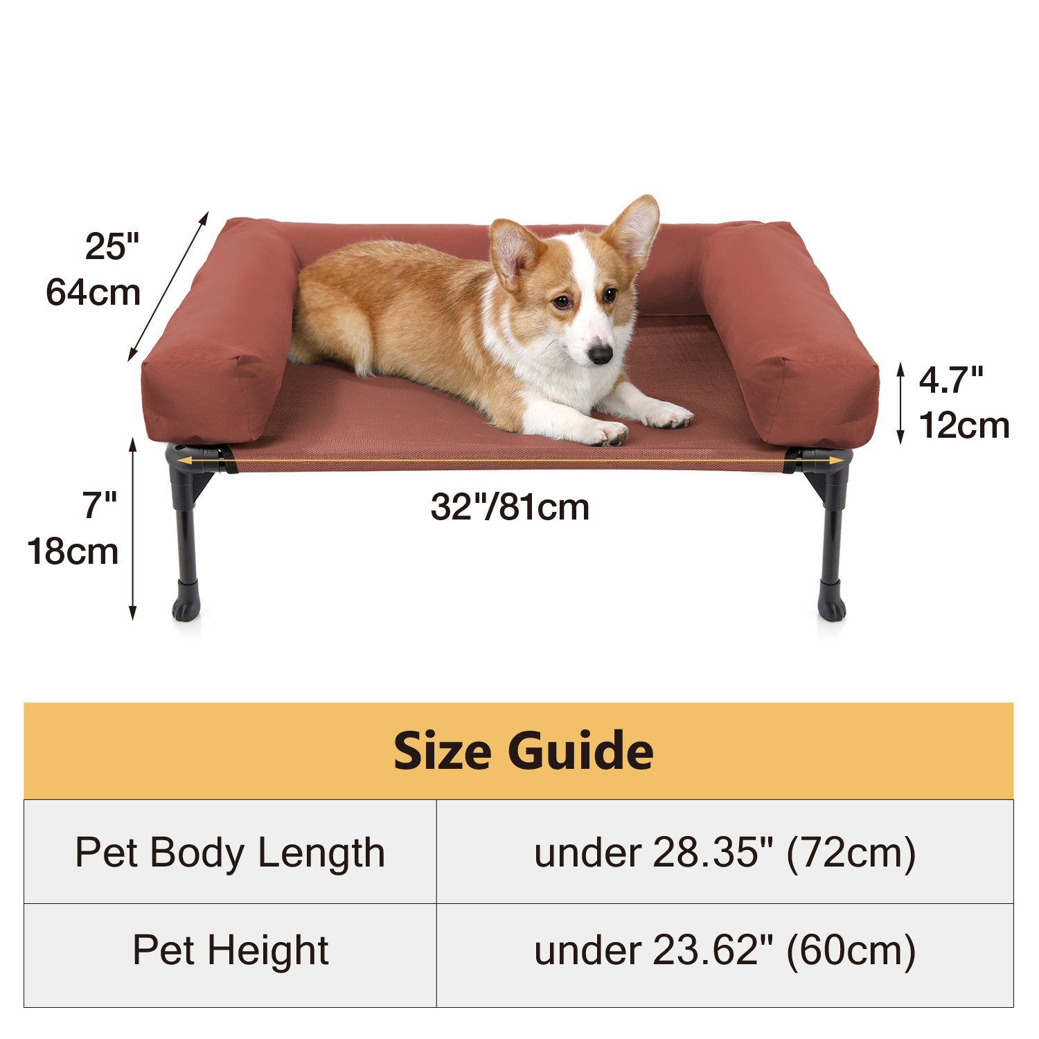 Dogs Veehoo Cooling Elevated Dog Bed Replacement Cover Washable