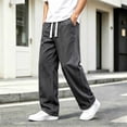 thumbnail image 6 of Bxsruta Men's Drawstring Jeans Baggy Denim Pants Wide Leg Loose Fit Casual Streetwear, 6 of 8