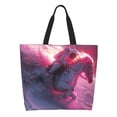 thumbnail image 1 of Balery Astronaut Riding Fiery Horse Bolsa Tote Estilo Estético con Cremalleras, Bolsa de Hombro, Bolsa de Compras Grande y Plegable, 1 of 8