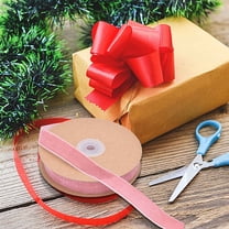 SPOORYYO Velvet Flocking Ribbon, DIY Craft Ribbon for Gift Wrapping, Wreath, Christmas, Wedding, Party and Home Decoration