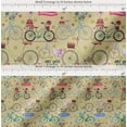 thumbnail image 2 of Soimoi Cotton Voile Fabric Text,Floral & Bicycle Transport Print Fabric by The Yard 56 Inch Wide, 2 of 7