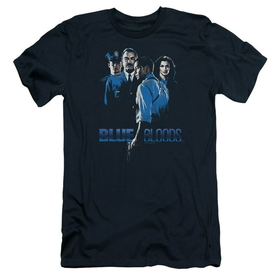 Blue Bloods Blue Inverted Adult 30/1 T-Shirt Navy