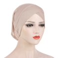 thumbnail image 4 of FADAACAI Head Wrap Womens Casual Solid Head Hat Cap Hair Cover Wrap Headwear Muslim Turban Cap Chemo Headwear for Women Soft Cotton Turbans Clearance！, 4 of 4