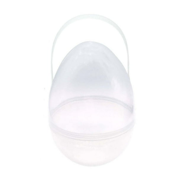 Caja de almacenamiento de belleza retorcida de apertura transparente de mano decorada con juguetes de plástico redondos huecos para niños