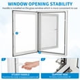 thumbnail image 2 of House Window 32 x 41 x 4 Inch, 4 Gear Opening Position Adjustment Roof Window, 5 Mm Reinforced Glass Casement Window with Pull Down Magnetic Mesh, Sliding Window for House, 2 of 5