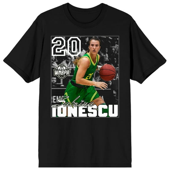 Sabrina Ionescu 20 Champion Women's Black Crew Neck Short Sleeve Tee-3XL