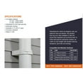 thumbnail image 4 of 3" PVC White Pipe Hanger / Mounting Bracket UV Stable Quality plumbing fastener, 4 of 5