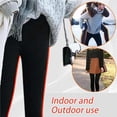 thumbnail image 4 of Toystoory Leggings de lana Pantalones de lana Ropa de invierno Suministros de mujer Diseño engrosado Accesorios de otoño Ropa deportiva Medias Uniforme atlético negro S, 4 of 5