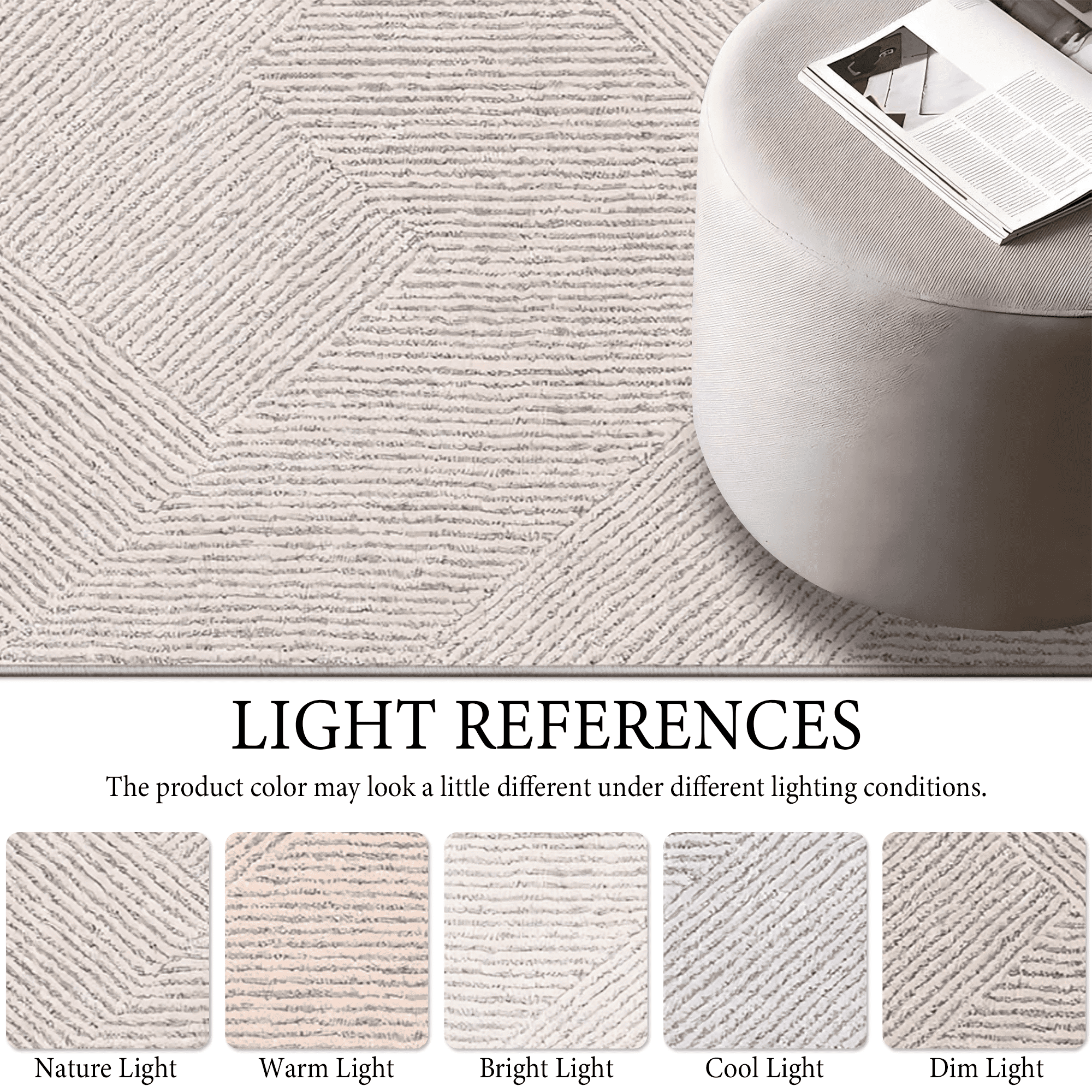 Area Rug, Washable Non-Slip Synthetic Latex Backing Carpet, Pet Friendly Low Pile Rug for Living Room Bedroom Entryway