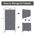 thumbnail image 3 of YASRKML Room Divider, 3 Panel Folding Privacy Screen for Office, Room Divider Screen Freestanding Partition Room Separators Fabric Panel 102"x71.3", Gray, 3 of 6