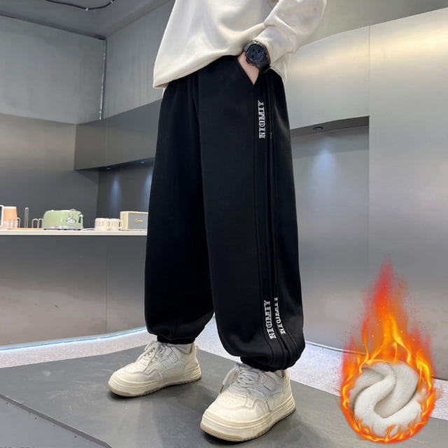 Cowsor Girl's Wide Leg Sweatpants High Elastic Waist Straight Leg Baggy Jogger Pants with Pocket