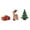 C, variant on FeiBiQiuBi 3 Pcs Christmas Miniature Figurines, Mini Santa Claus Gift Box Christmas Tree Resin Craft Doll Christmas Theme Design Tabletop Decoration