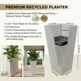 thumbnail image 3 of GreenShip 27 inch Large Outdoor Planter, Tall Planters for Outdoor Plants, Set of 2 Flower Pots with Drainage & Inner Shelf, Modern Decorative Garden Pots for Porch, Patio, Front Door, 3 of 7