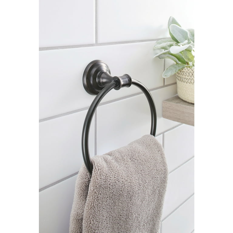 Ilyapa Rustic Towel Bar Toilet Paper Holder Set with Towel Ring