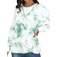 thumbnail image 3 of Women Tie Dye Print Long Sleeve Round Neck Basic Sweatshirt, 3 of 4