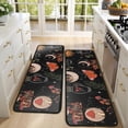 thumbnail image 4 of Kitchen Rugs Sets Of 2,Black Sun Moon Mushroom Pattern Anti Fatigue Kitchen Mat Rugs Non Slip Washable,Decorative Kitchen Floor Mats for Kitchen,Sink,Laundry,17"x47"+17"x47", 4 of 5