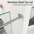 thumbnail image 4 of 56-60"W x 72"H Frameless Sliding Shower Door - 8mm Clear Tempered Glass, Chrome Bypass Design for Modern Bathrooms, 4 of 9