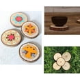 thumbnail image 4 of Unfinished Natural with Tree Bark Wood Slices 10 Pcs 4.2-4.7 inch Disc Coasters Wood Coaster Pieces Craft Wood kit Circles Crafts Christmas Ornaments DIY Crafts with Bark for Crafts Rustic Wedding, 4 of 5