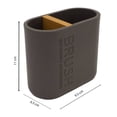 thumbnail image 3 of Porta Cepillos Mainstays 9.5 x 6.5 cm Diseño Liso Color Gris, 3 of 4