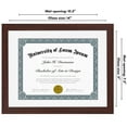 thumbnail image 3 of Americanflat Diploma Frame - 11x14 with 8.5x11 Mat for Diploma - Wood + Glass - Mahogany, 3 of 6
