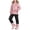 Pink, variant on Girls Snow Suit Faux Fur Hood Winter Ski Jacket & Snow Overalls 2 Piece Set Windproof Insulated Kids Snowboard Outfit