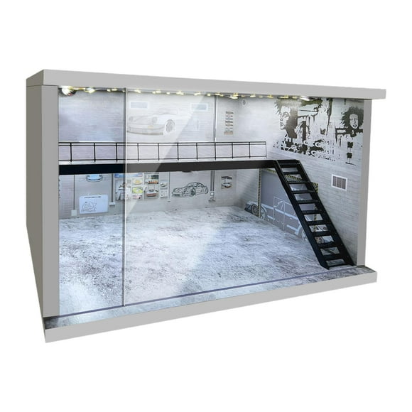 Xuanheng 1/64 1/36 1/32 Scale Backdrop Diecast Car Display Case for Alloy Car Diorama B