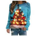 thumbnail image 1 of asdoklhq Christmas Clearance Clothing Under $5.00,Women's Christmas Sweatshirt Casual Loose Pullover Top, 1 of 3