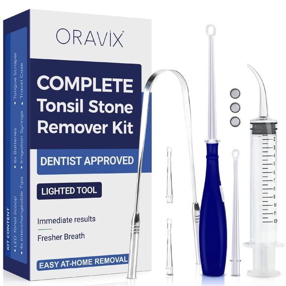 Kit removedor de cálculos amigdalinos ORAVIX de 7 piezas
