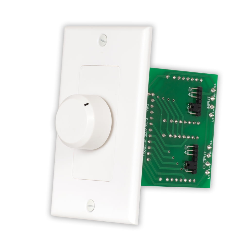 Acoustic Audio AAVCDW Home White Dial Speaker Volume Control Wall Mount