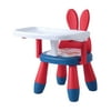 Portable Baby Eating Chair PVC Seat Anti-Skidding with Removable Tray easy to Blue Rabbit