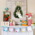 thumbnail image 6 of JHEHF 19.7" Easter Bunnies Wreath Rabbit Shaped Rustic Farmhouse Front Door Garland Wall Window Hanging Ornament Spring Festival Wreath Decorations, 6 of 9
