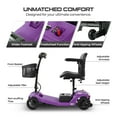 thumbnail image 5 of Segmart Mobility Scooter for Seniors, 300W Motor Compact Motorized Electric Scooter with Headlights, Anti-Tip wheels, Purple, 5 of 8