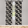 thumbnail image 5 of Ambesonne Flower Window Curtains, Simplistic Nature Growth, Each 28" W x 95" L, Cream Burnt Orange, 5 of 5